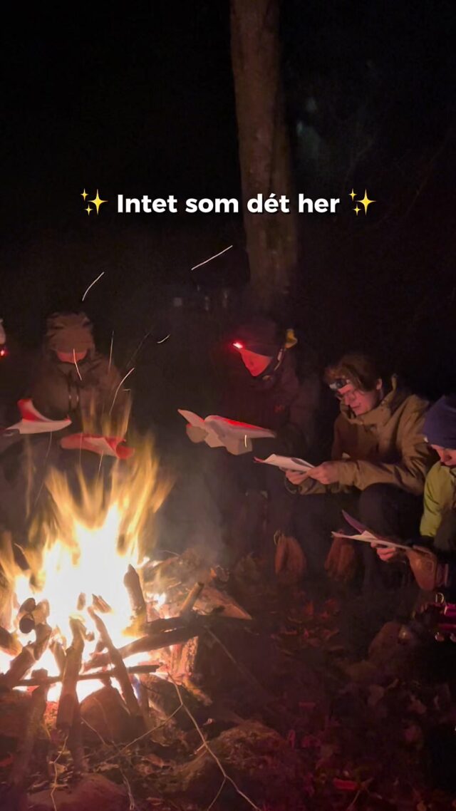 Godnat fra skoven 🪵🔥 

Snevejr stoppede ikke eleverne fra Friluftsliv i at sove i telt 🏕️ #højskole #fællesskab #friluftsliv